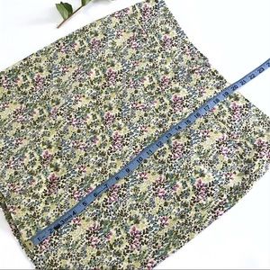 J. Jill Straight Floral Skirt in Structured Cotton Fabric Ponte Skirt